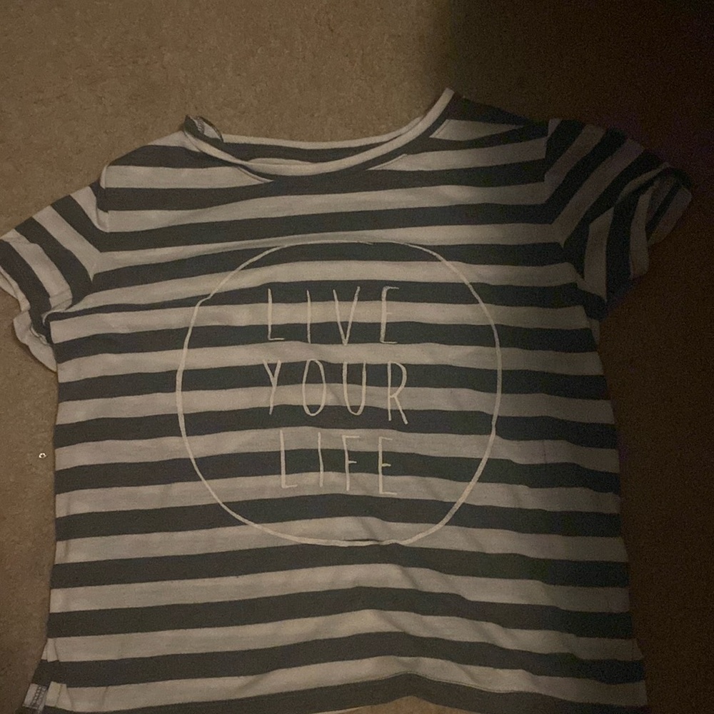 “Live your life” Gray & White T-Shirt